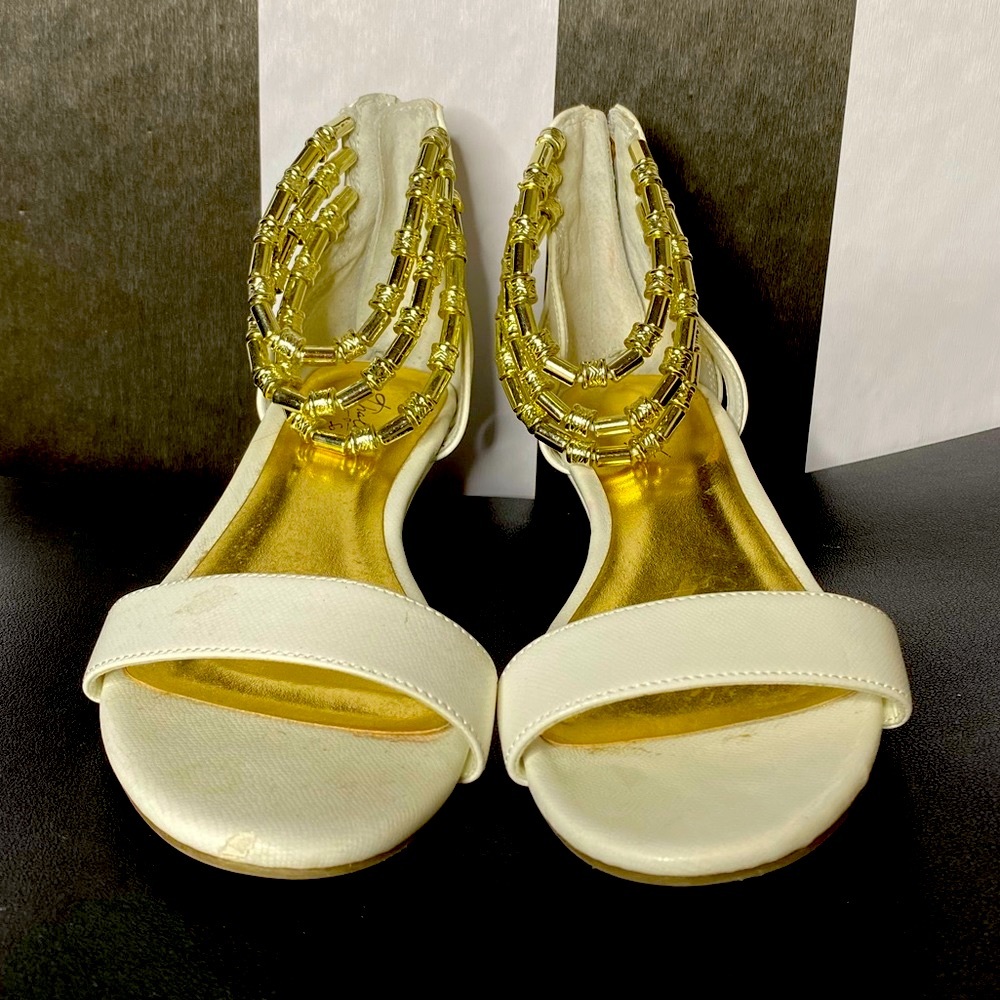 Thalia Sodi Beaded Ankle Strap Wedge